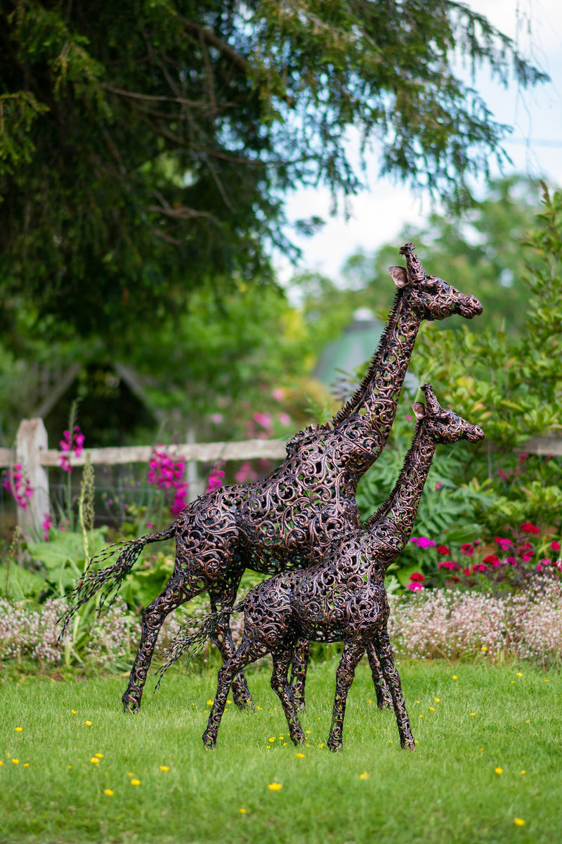 Bronze Giraffe Sculpture Large Creekwood Garden & Gift