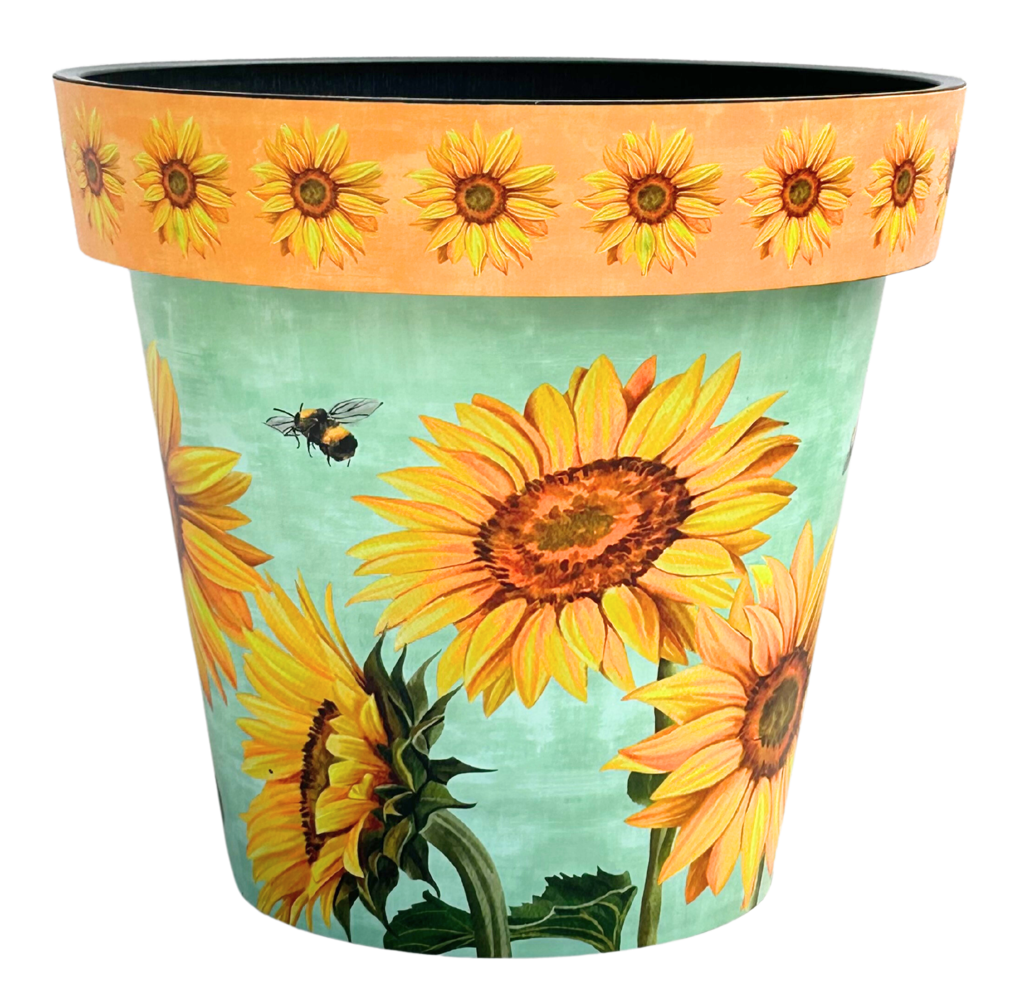 15cm Zest Indoor Garden Pot - Watercolour Sunflower