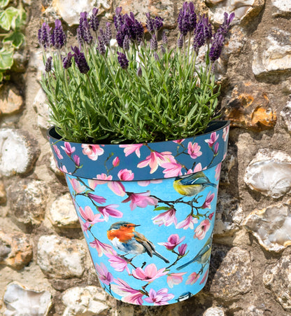 38cm Zest Outdoor Garden Pot - Watercolour Birds
