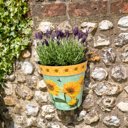 Zest Wall Pot - Watercolour Sunflower