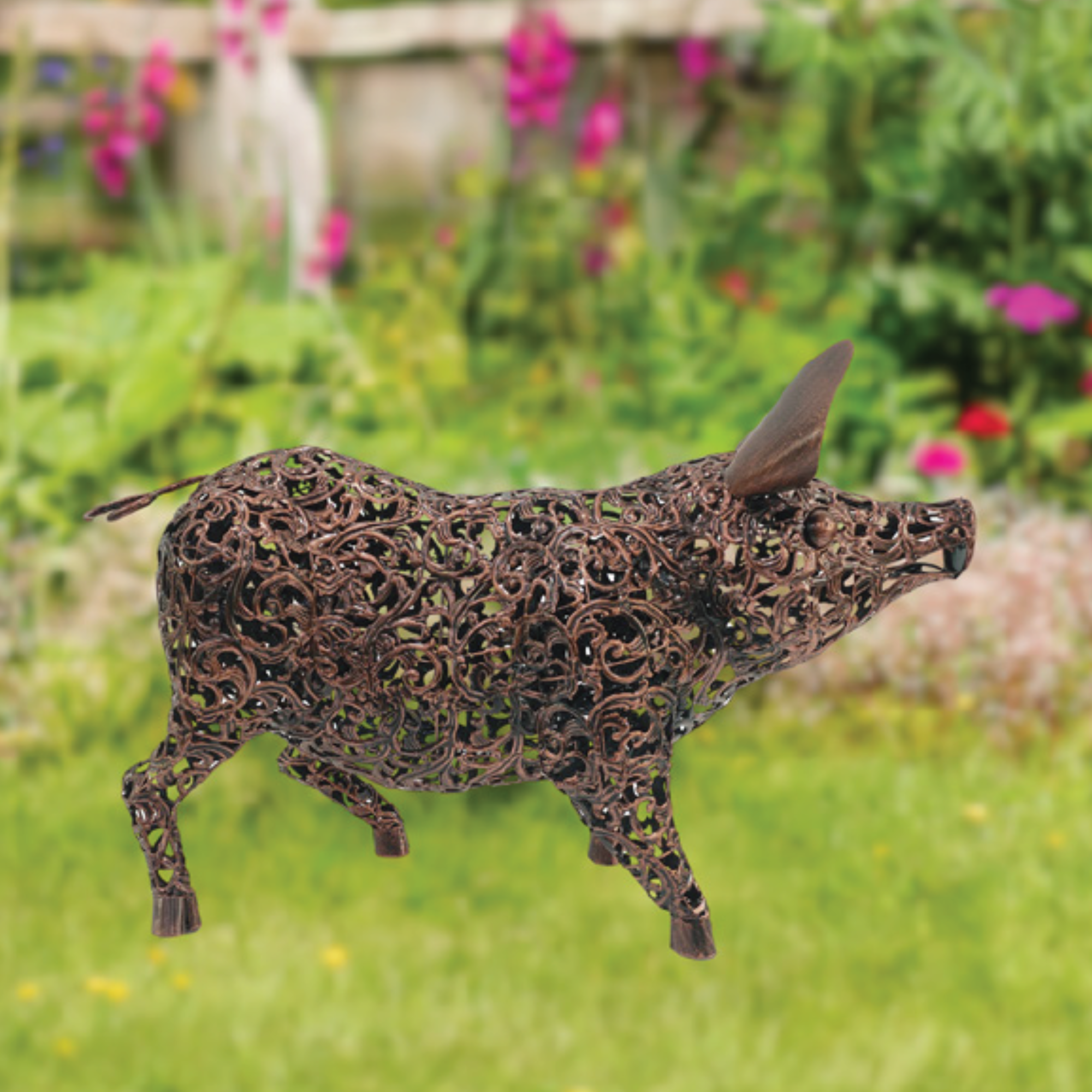 Bronze Pig Sculpture