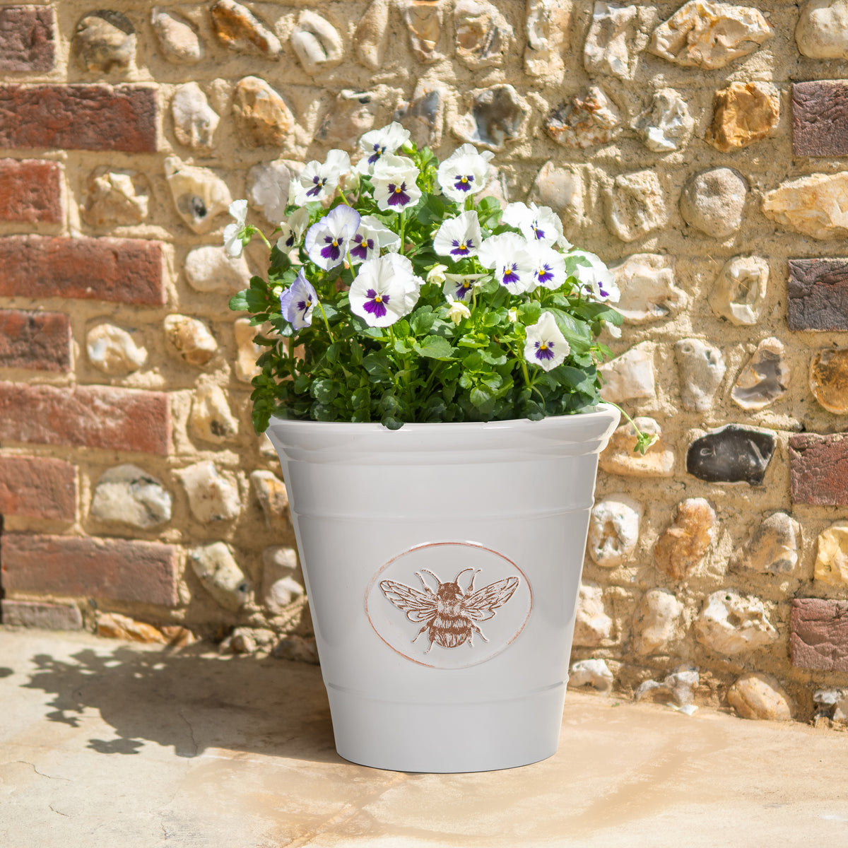 Bee Pot - Grey (available in 2 sizes) – Creekwood Garden & Gift