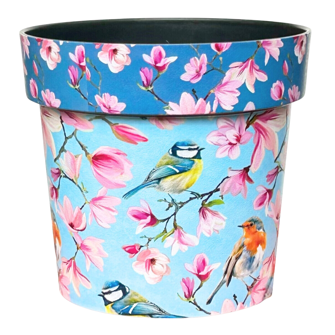 15cm Zest Indoor Garden Pot - Watercolour Birds