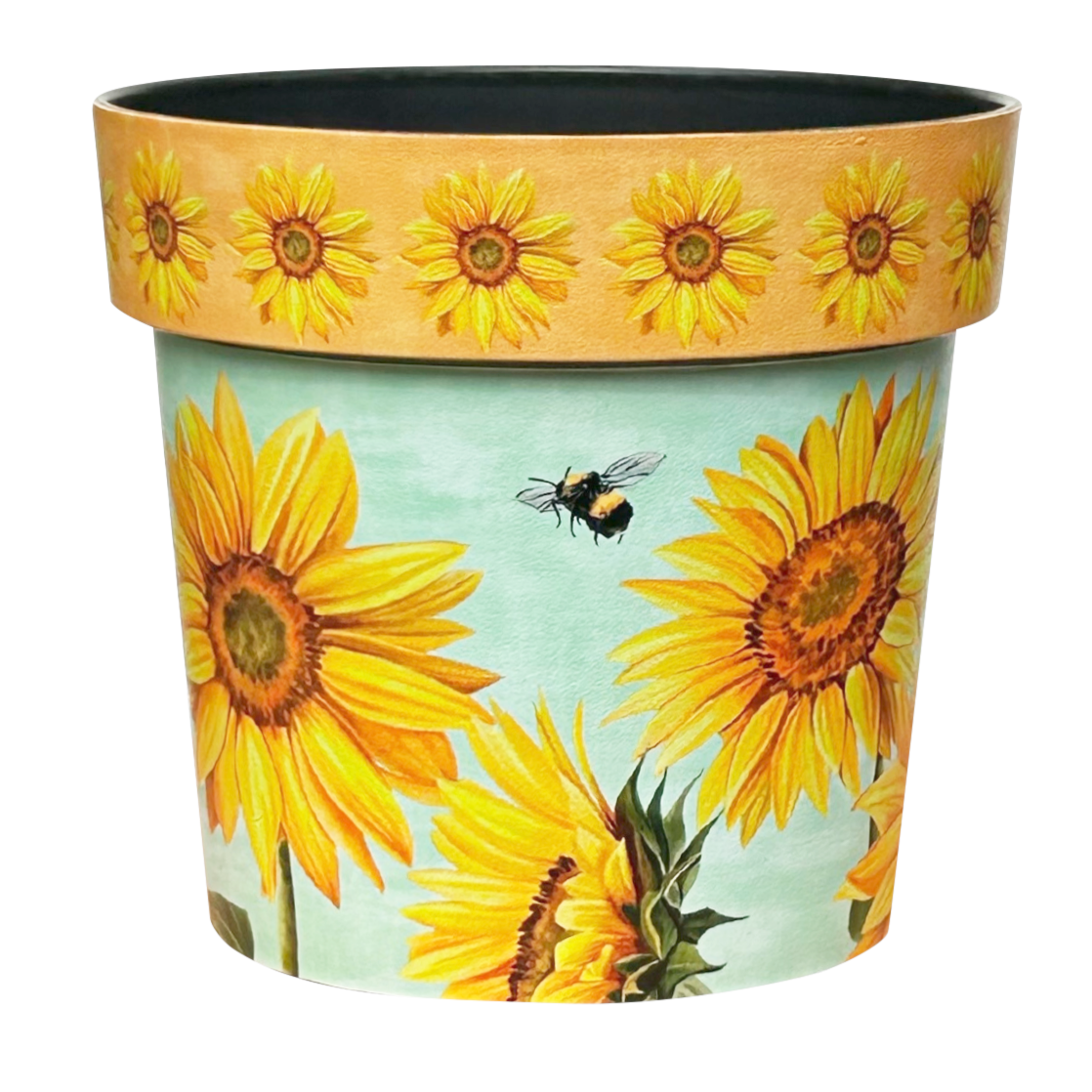 Zest Pot - Watercolor Sunflower (available in 4 sizes)