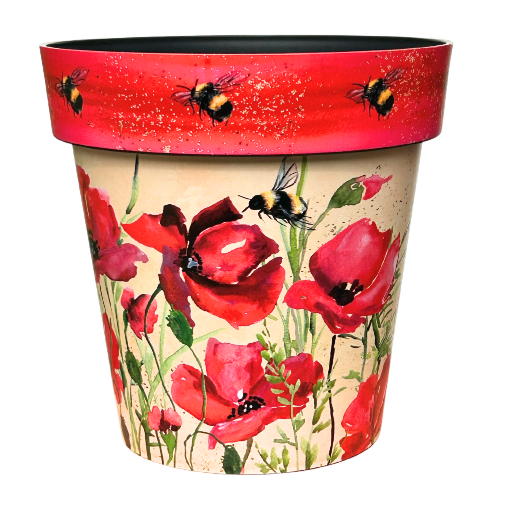 Zest Pot - Poppies & Bees (available in 4 sizes)