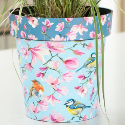 38cm Zest Outdoor Garden Pot - Watercolour Birds