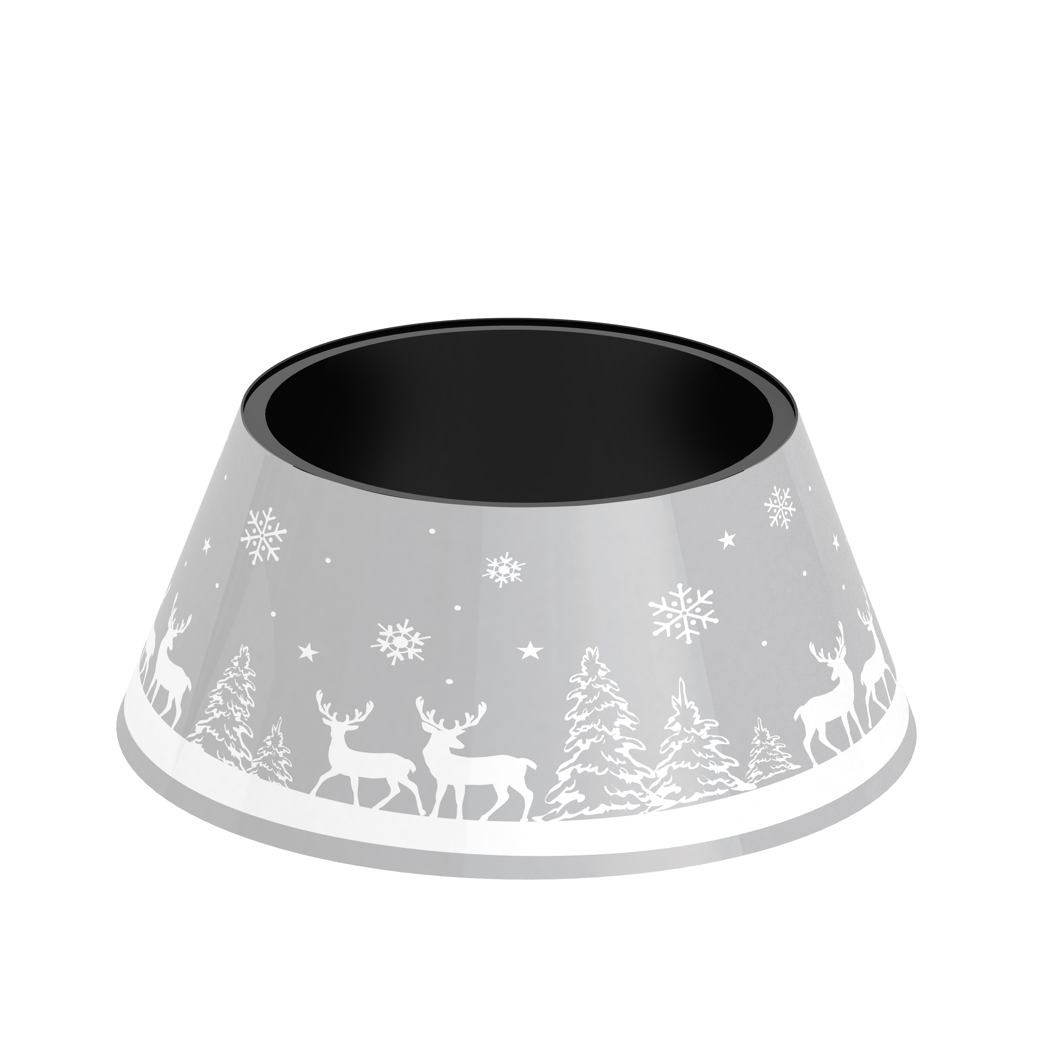 Tree Skirt - Deer Scene - Grey