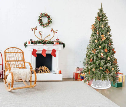 Tree Skirt - Deer Scene - Grey