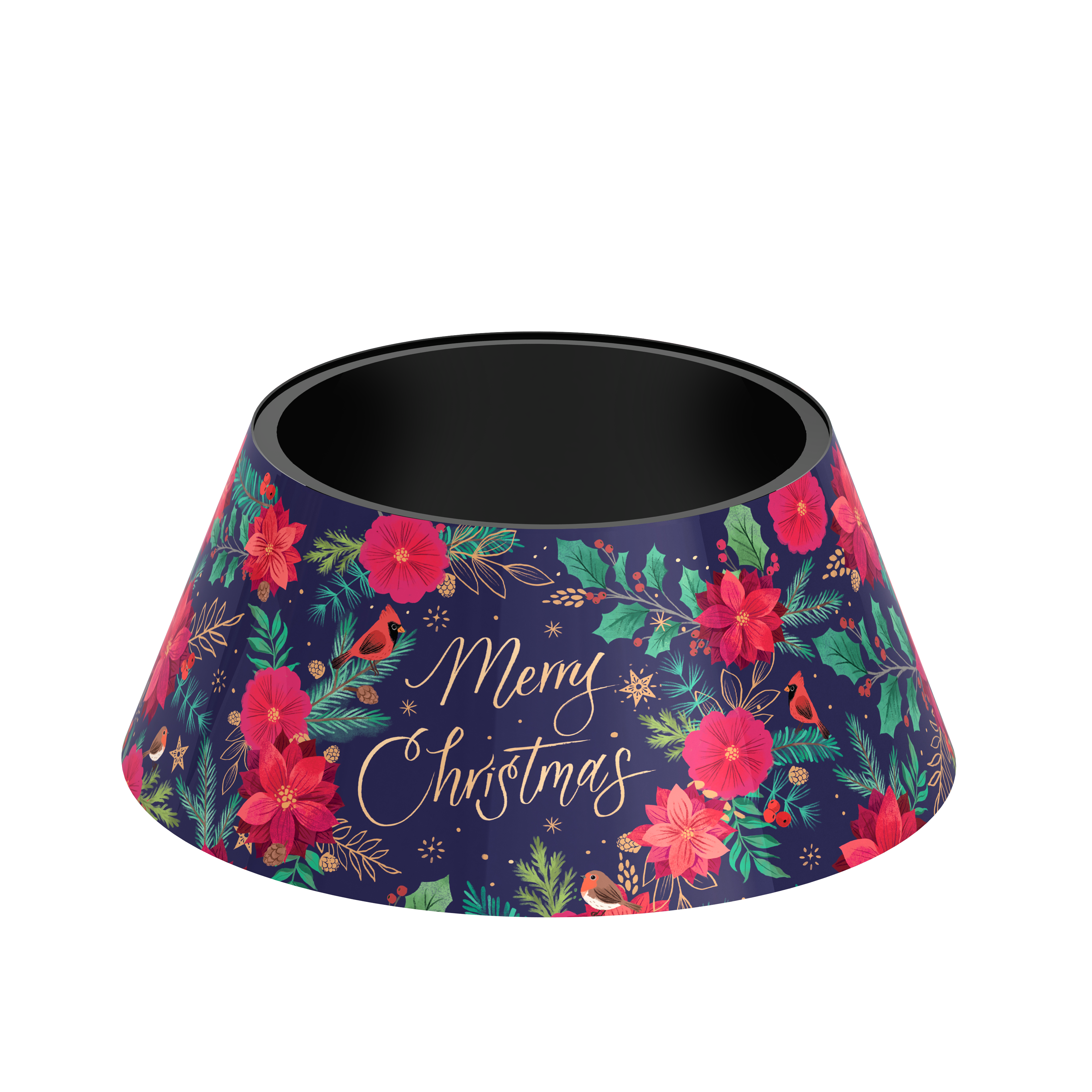 Tree Skirt - Blue Poinsettia