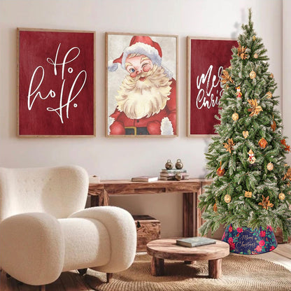 Tree Skirt - Blue Poinsettia