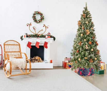 Tree Skirt - Blue Poinsettia