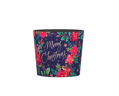Christmas Tree Pot - Blue Poinsettia