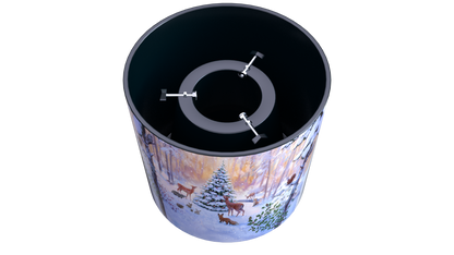 Christmas Tree Pot - Snowy Woodland Scene