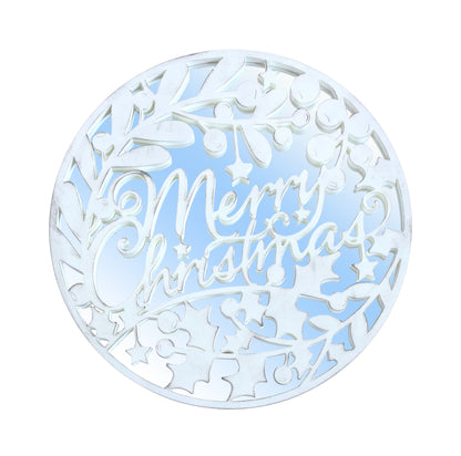Merry Christmas Mirror - Grey