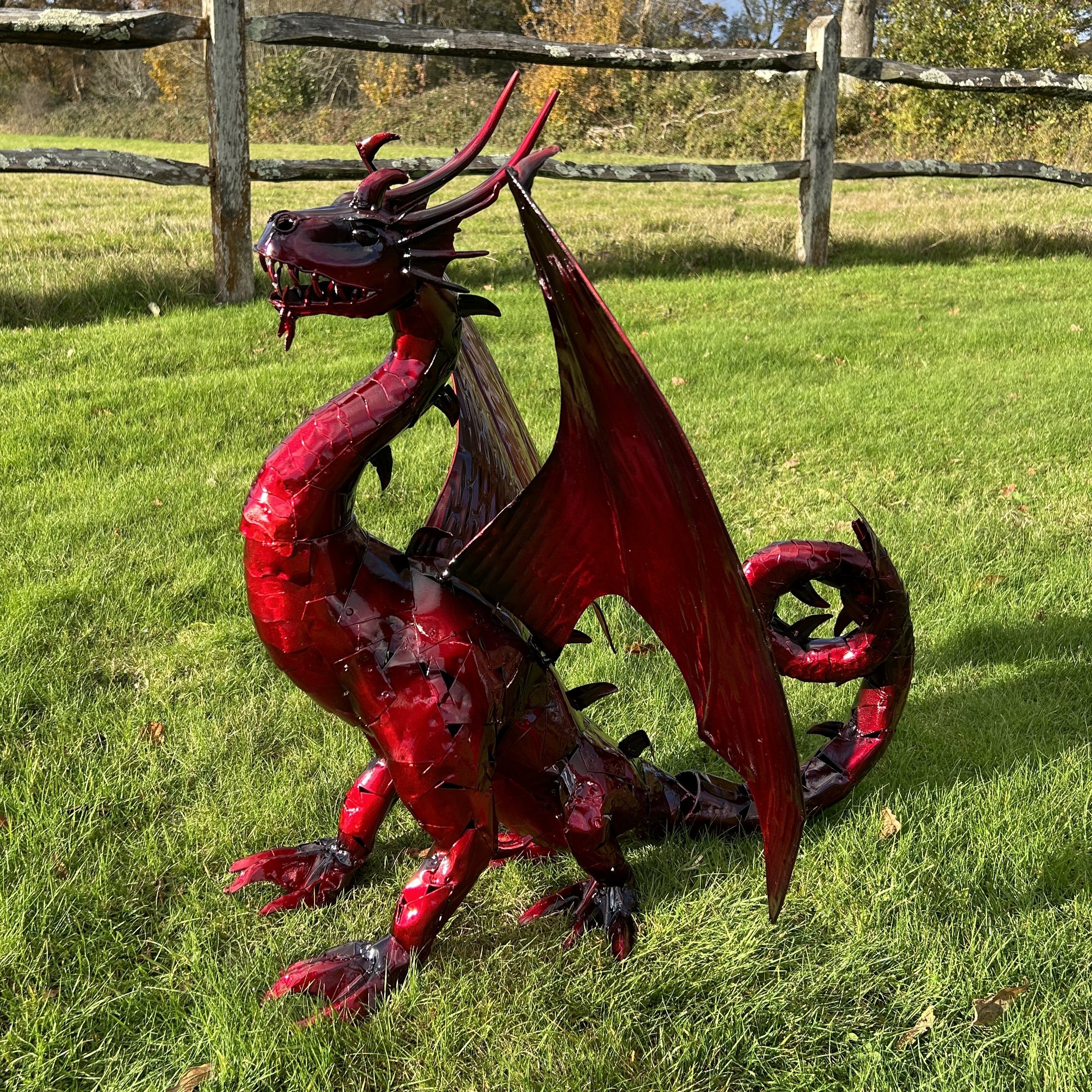 Bronze Dragon Sculpture