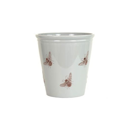 40cm Meadow Bee Pot - Grey