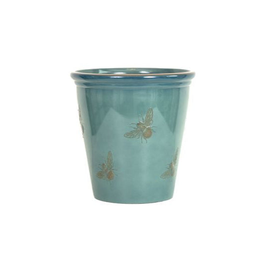 40cm Meadow Bee Pot - Sea Green