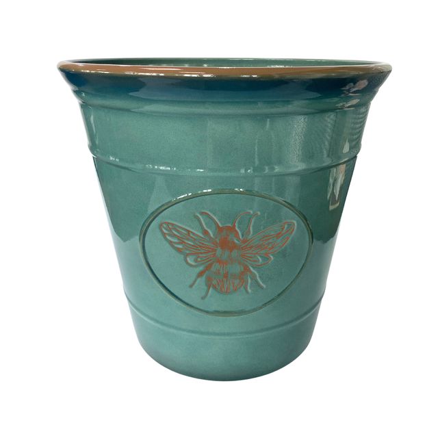 40cm Bee Pot - Sea Green