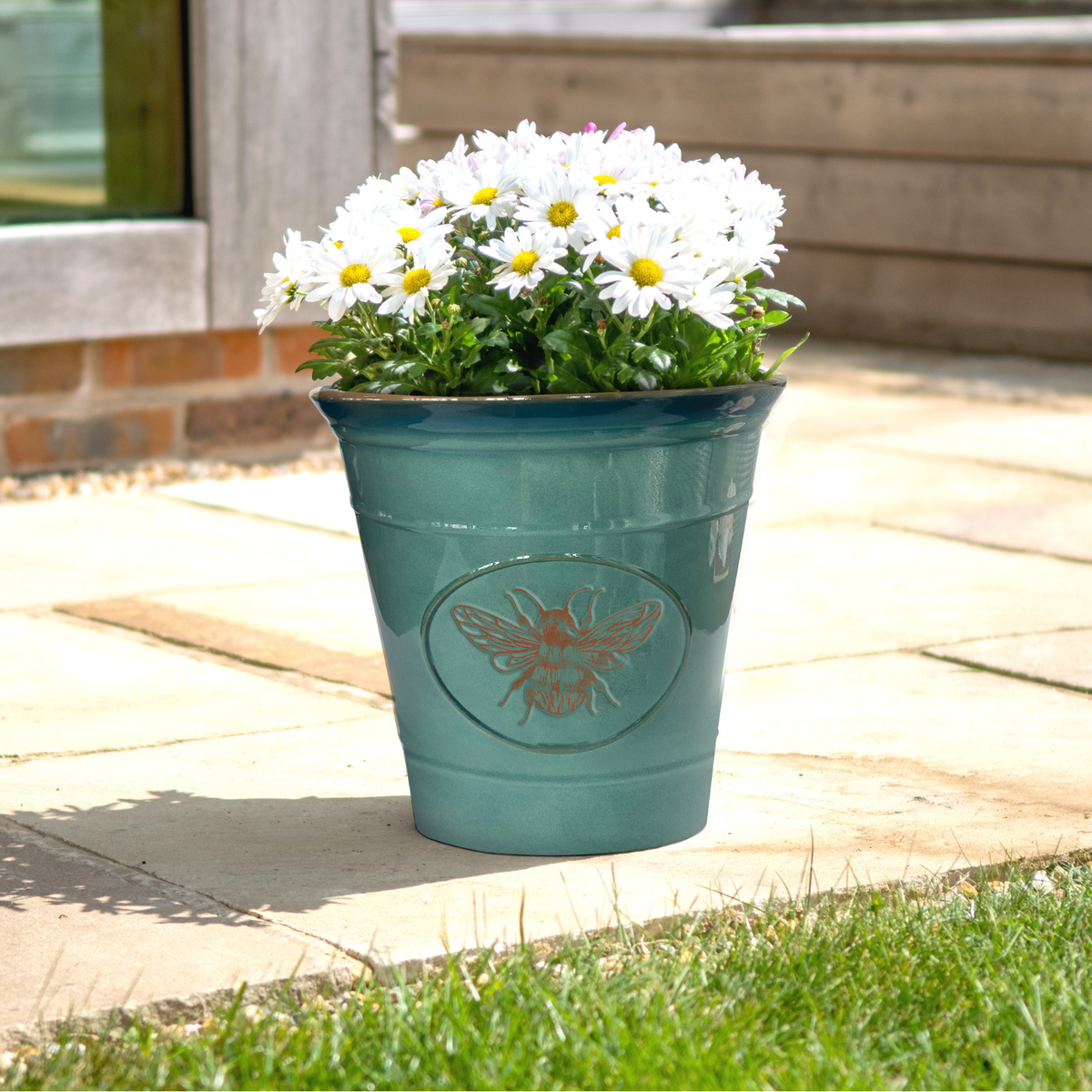Bee Pot - Sea Green (available in 2 sizes) – Creekwood Garden & Gift