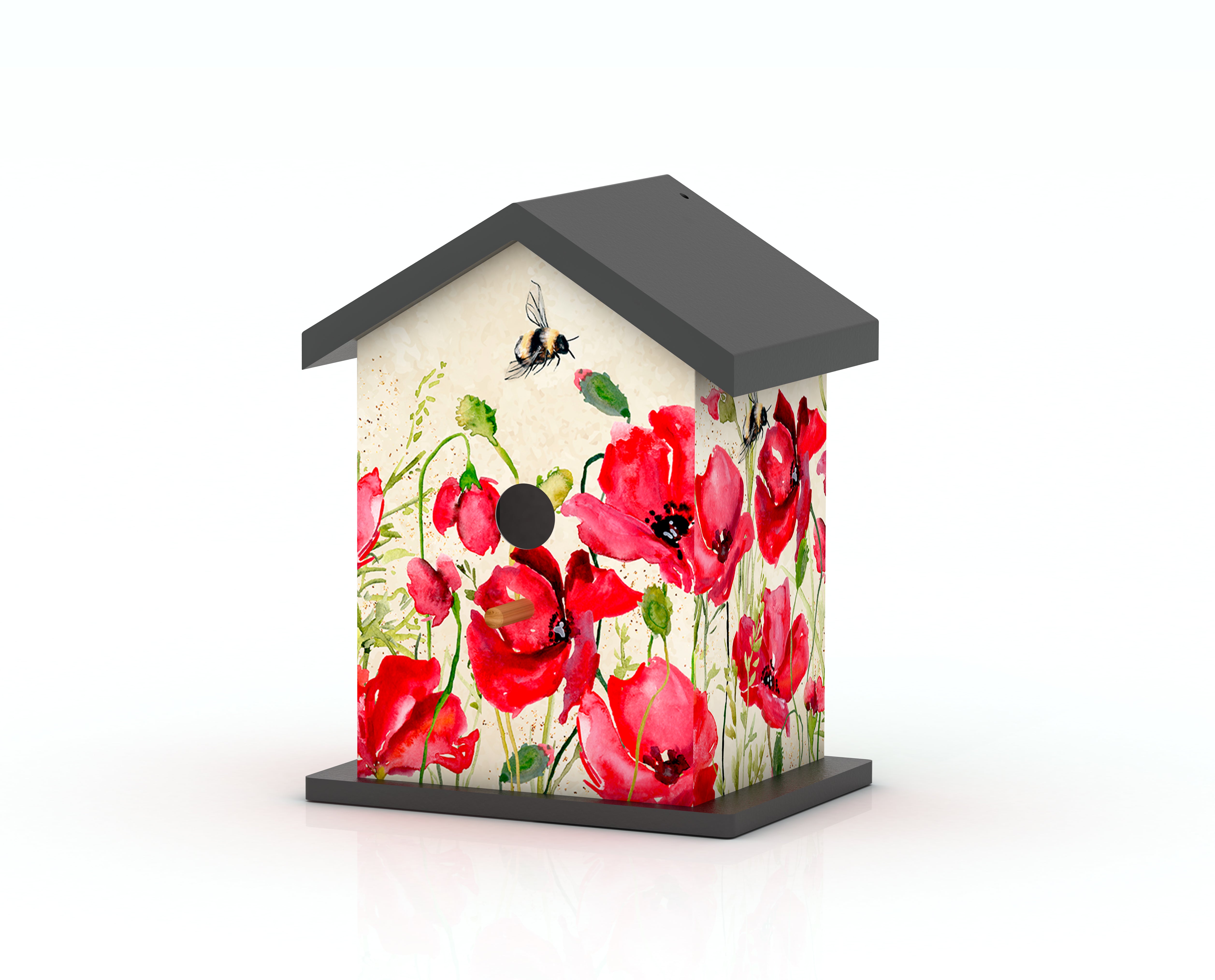 Zest Birdhouse - Poppies & Bees