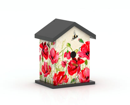 Zest Birdhouse - Poppies & Bees
