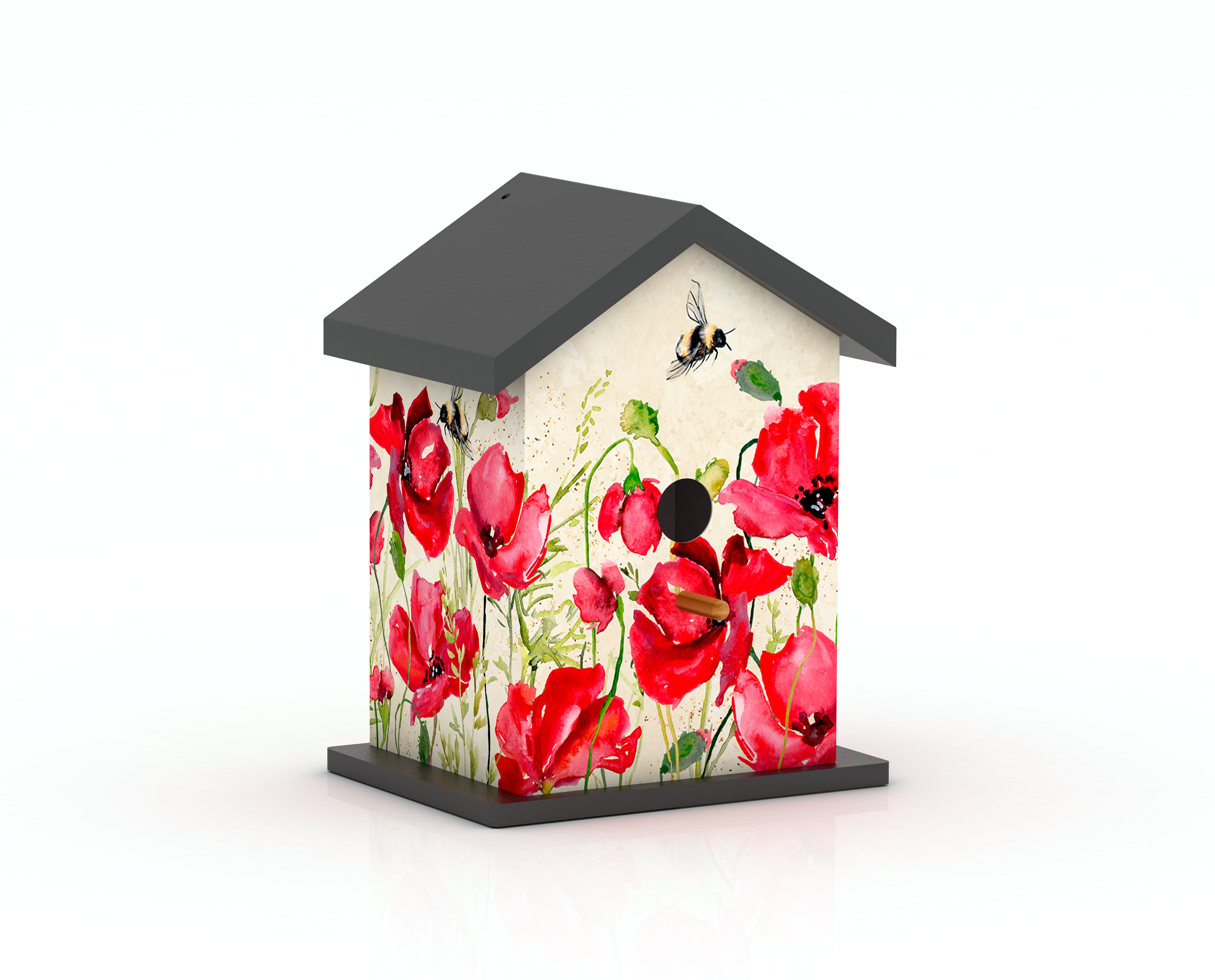 Zest Birdhouse - Poppies & Bees