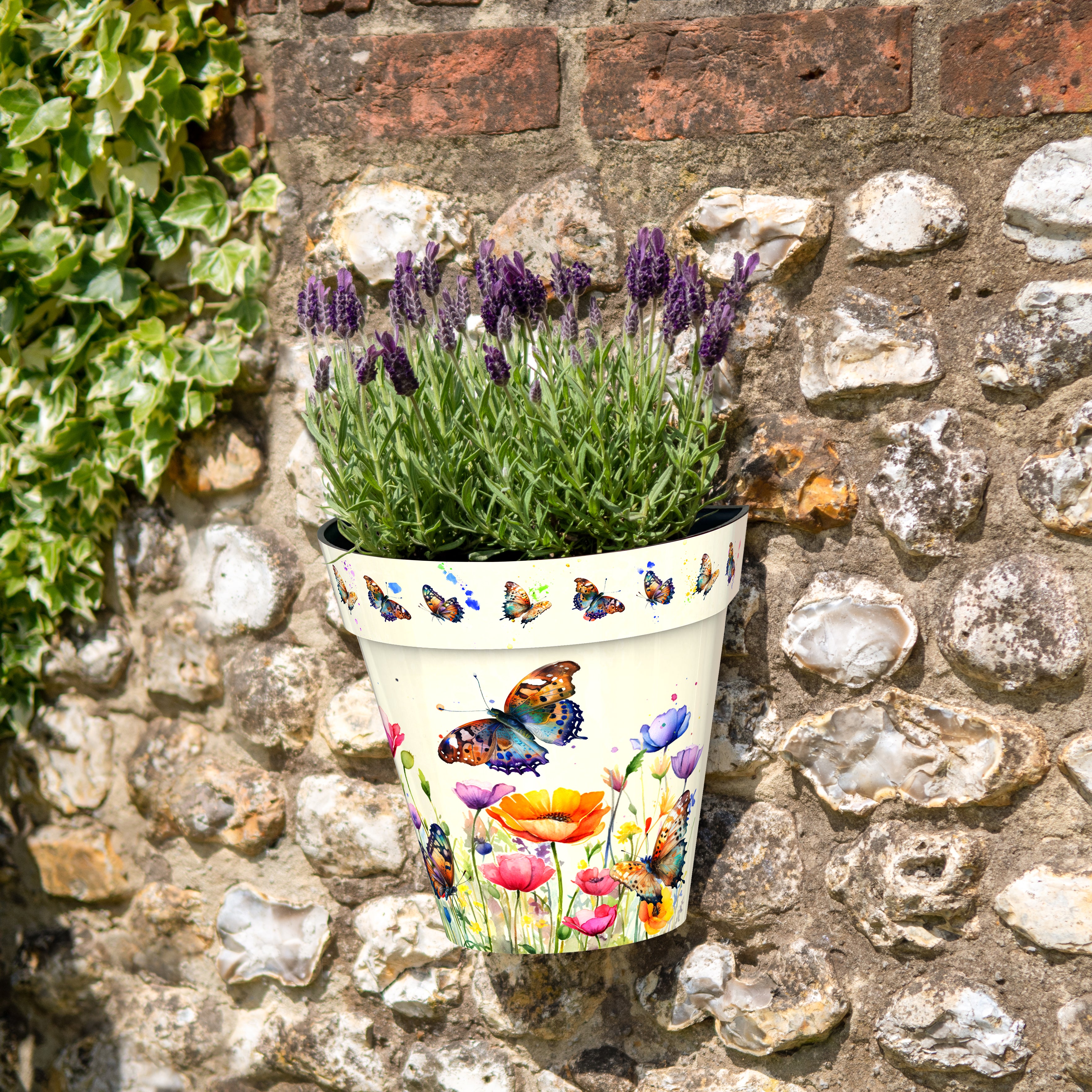 Zest Wall Pot - Butterflies