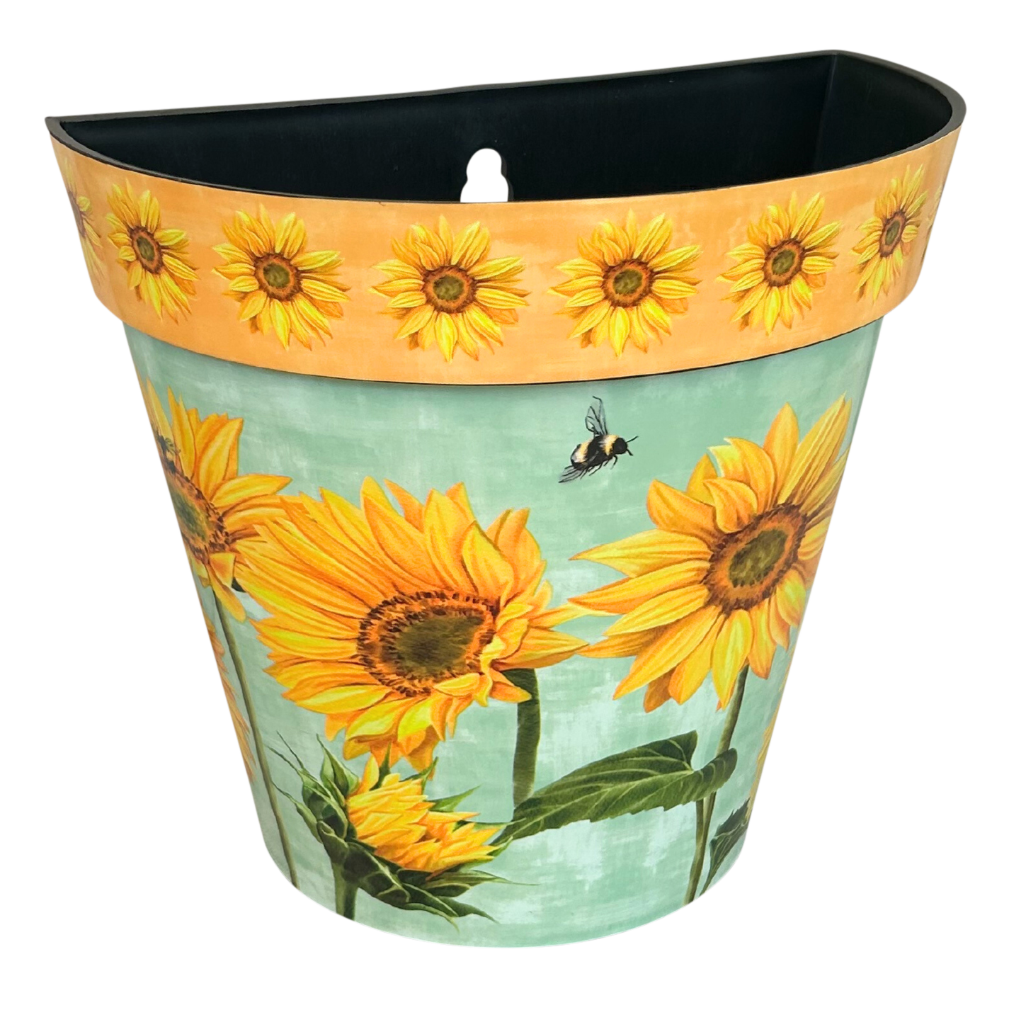 Zest Wall Pot - Watercolour Sunflower