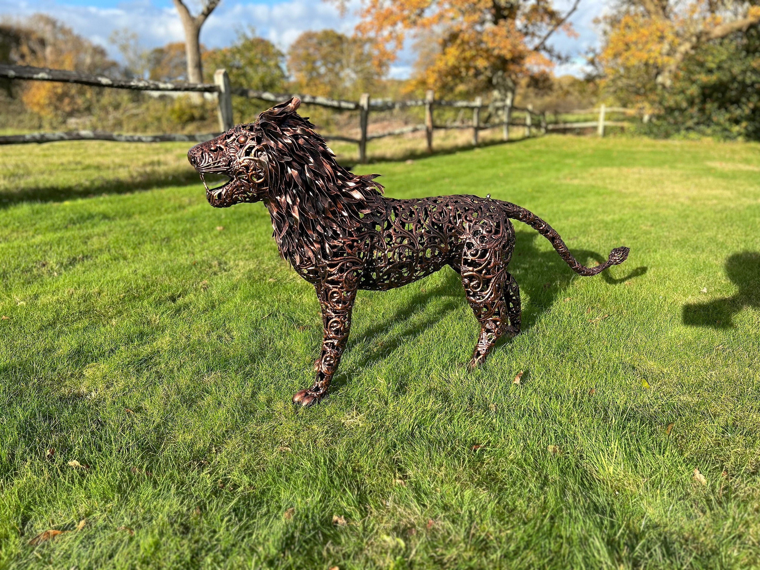 Bronze Lion Sculpture