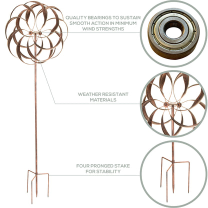 Pemberley - Brushed Copper Wind Sculpture