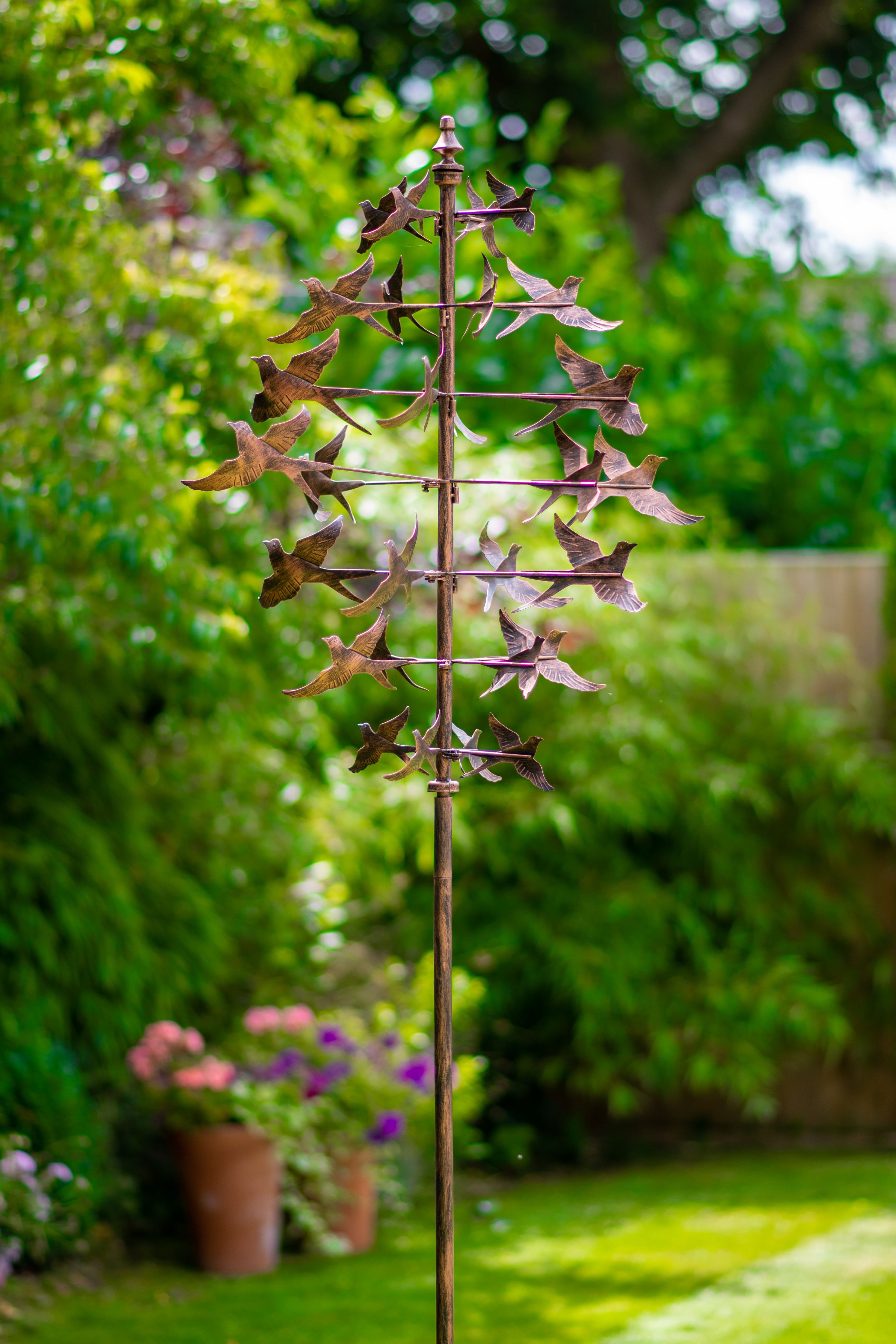 Bronze Swallows Wind Sculpture