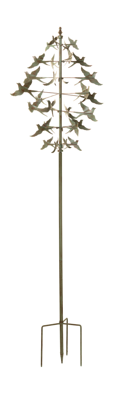 Verdigree Swallows Wind Sculpture