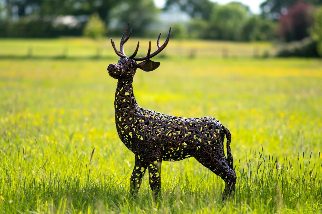 Bronze Deer Sculpture