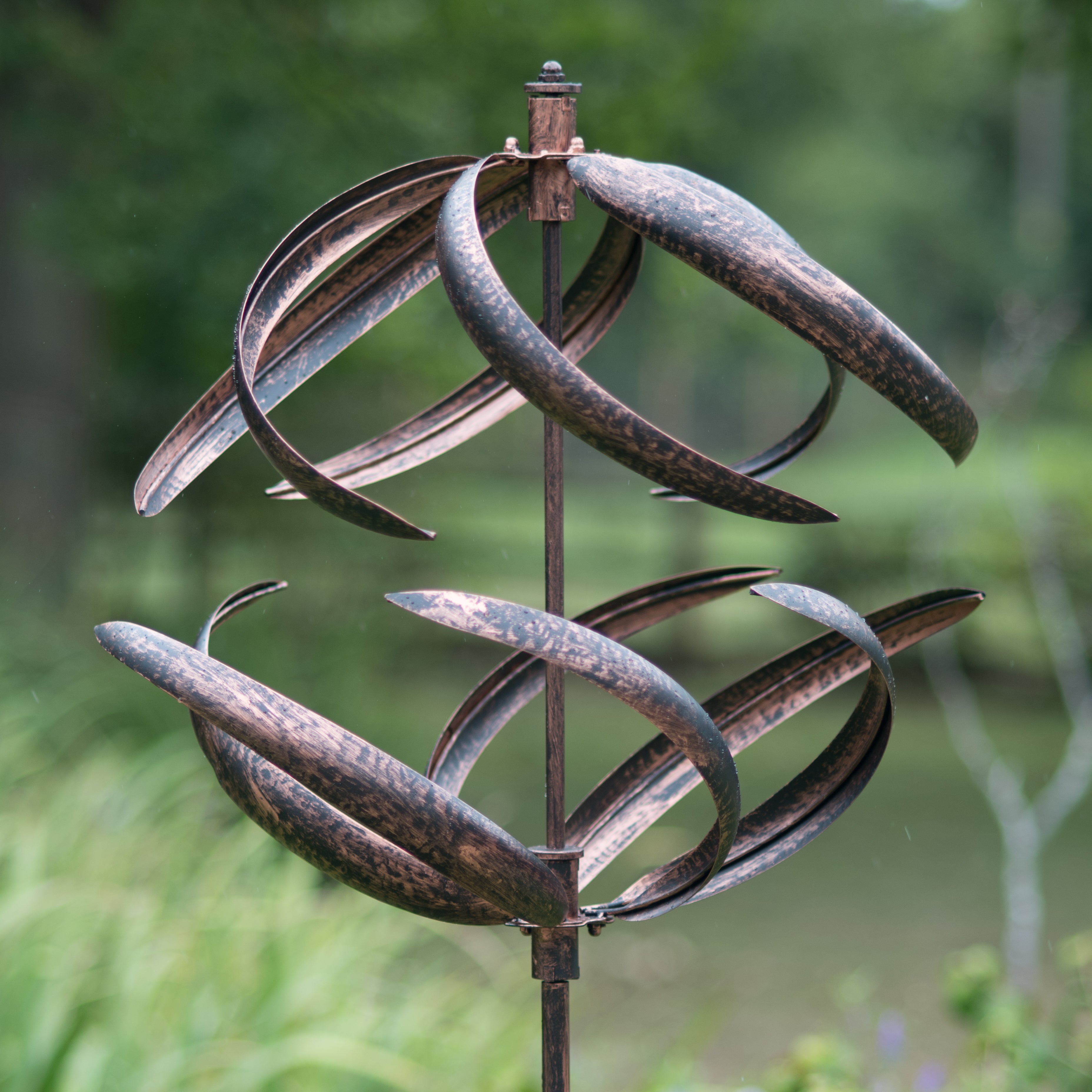 Sphere - Brushed Copper Wind Sculpture