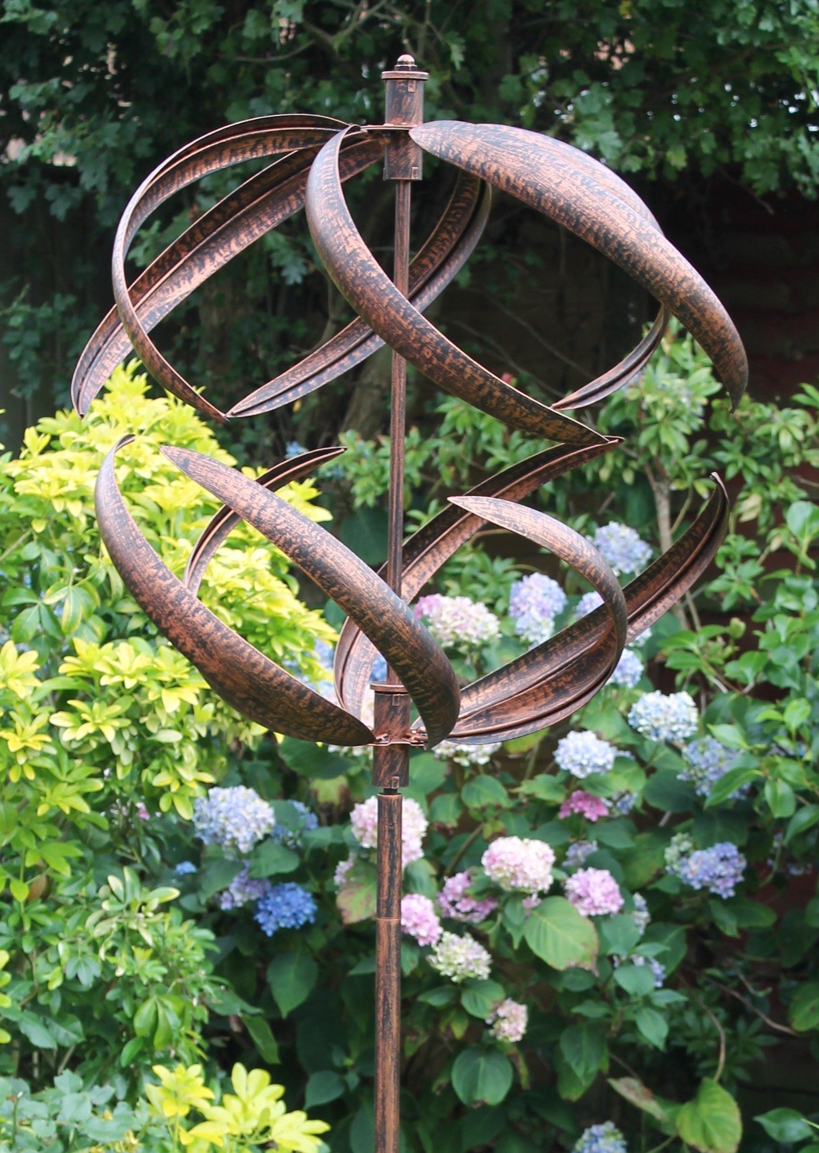 Sphere - Brushed Copper Wind Sculpture