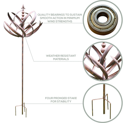 Windsor - Brushed Copper Wind Sculpture