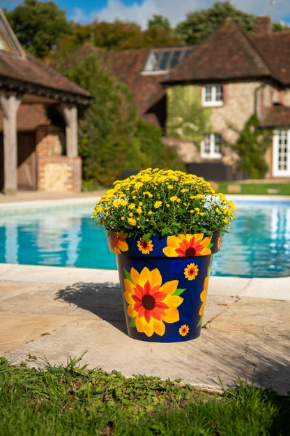 30cm Zest Outdoor Garden Pot - Sunflower