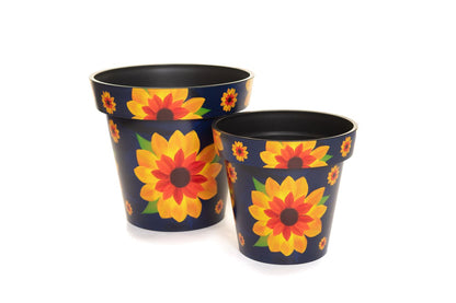 30cm Zest Outdoor Garden Pot - Sunflower